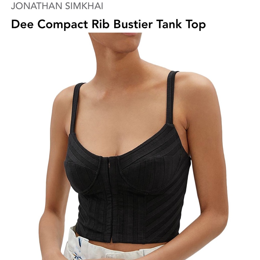 Jonathan Simkhai Standard XS Black Bustier top